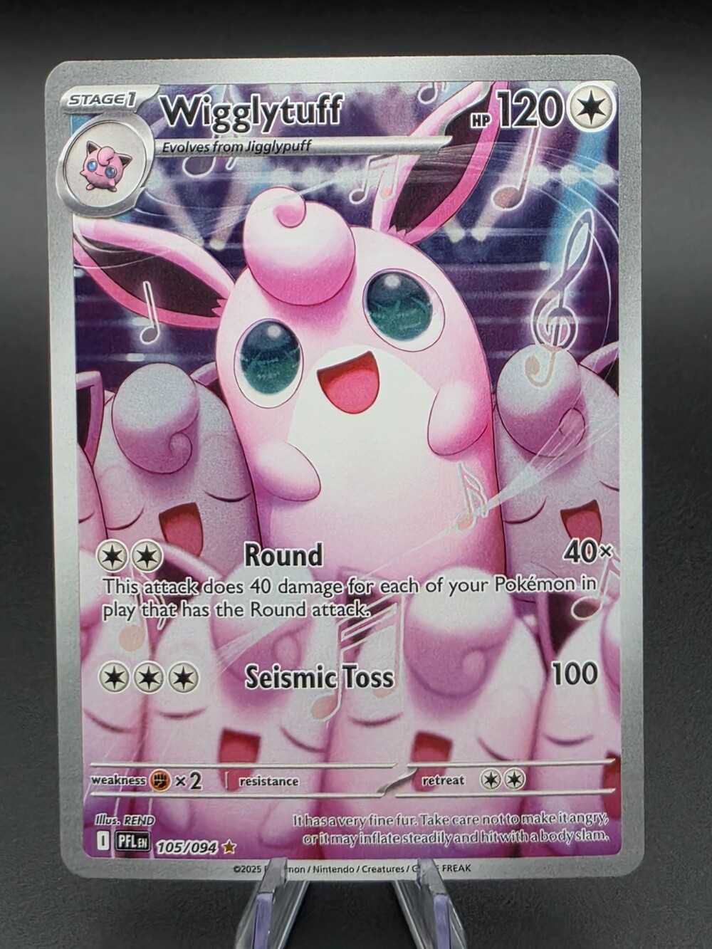Wigglytuff 105/094 Illustration Rare Phantasmal Flames Pokemon Holo Near Mint